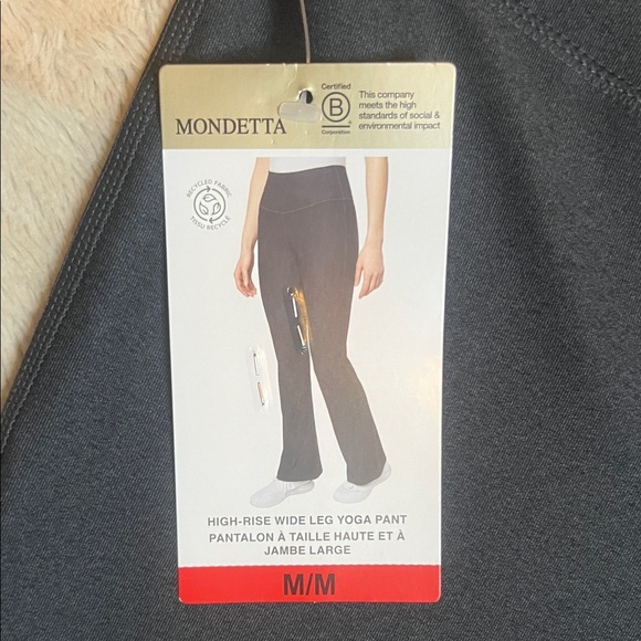 NWT Mondetta Wide-Leg Yoga Pants in Dark Gray sz M - Picture 2 of 13
